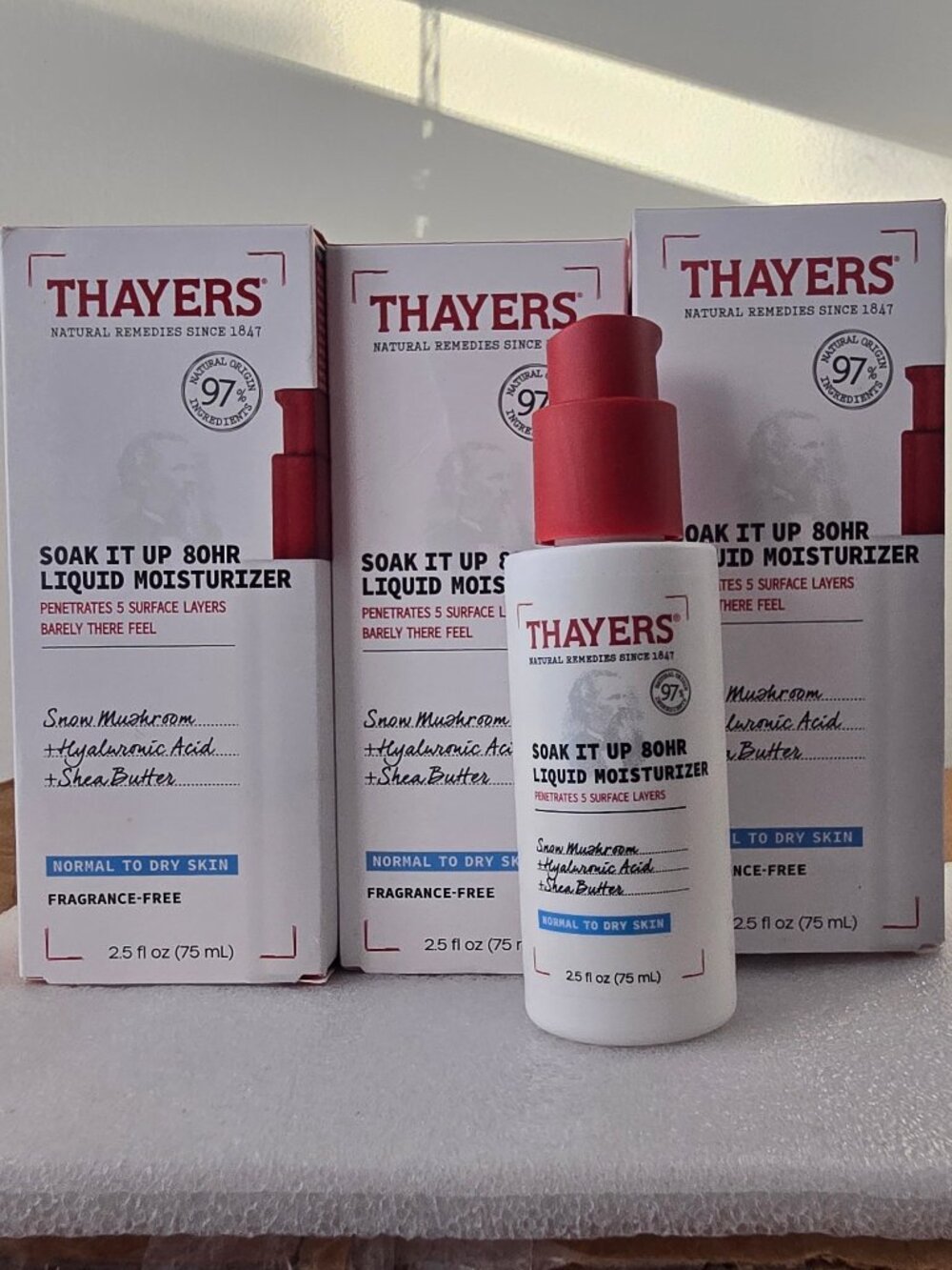 (3) Thayers Soak It Up 80HR Liquid Moisturizer